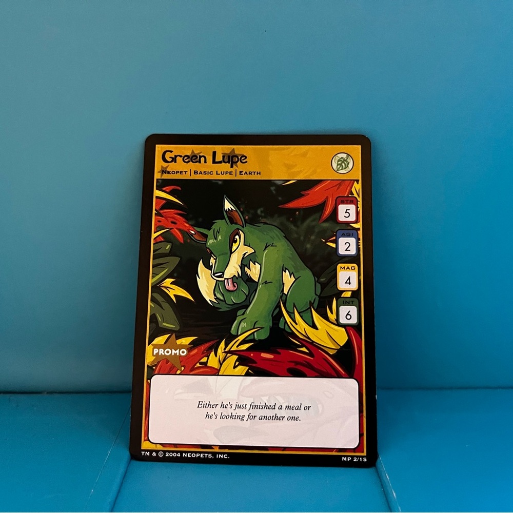 McDonald’s Neopets TCG Green Lupe Promo 2/15 - 2004 (Loose)